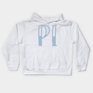 Light Blue Pi Letter Kids Hoodie